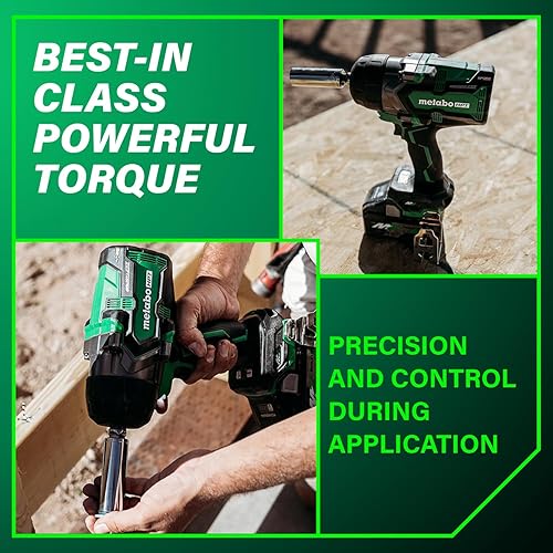 Miniatura 6 de Metabo HPT Llave de impacto de 12 pulgada sin escobillas inalámbrica MultiVolt de 36 V, herramienta eléctrica preferida, potente par con