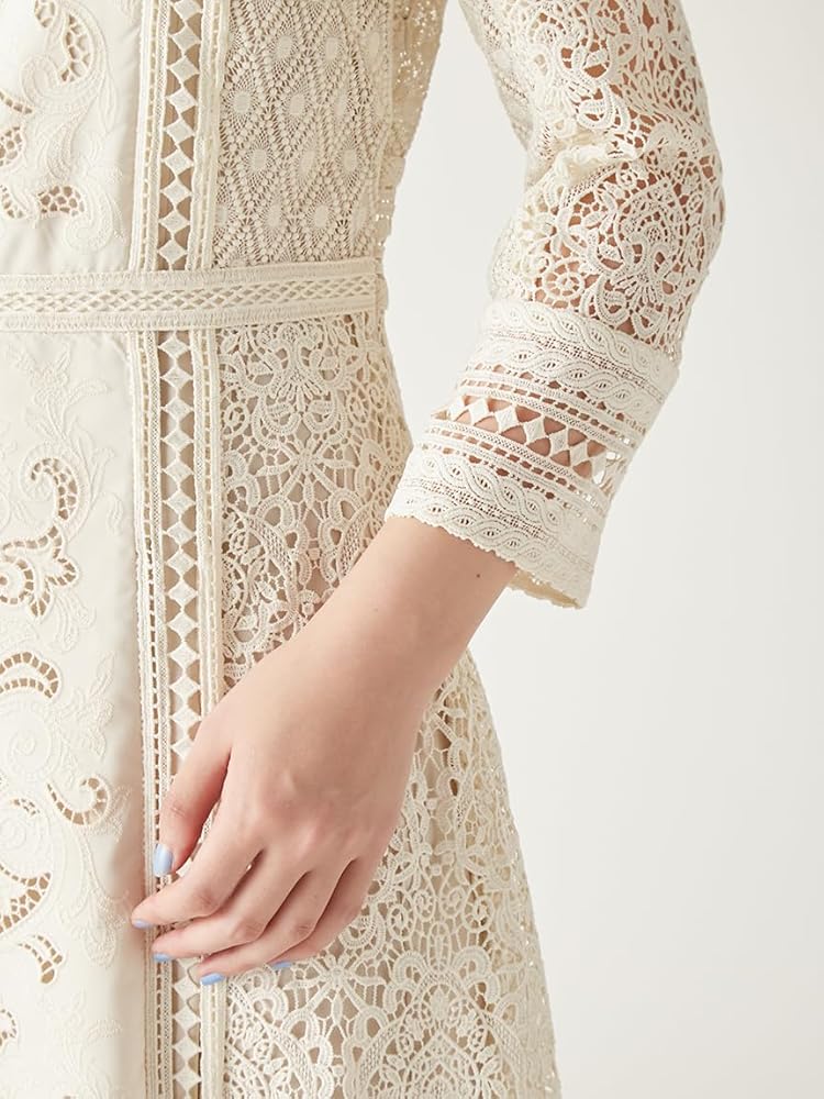 FRAY I.D カットワークコンビレースドレス フレイアイディー Amazon.co.jp: [フレイ アイディー] カットワークコンビレースドレス