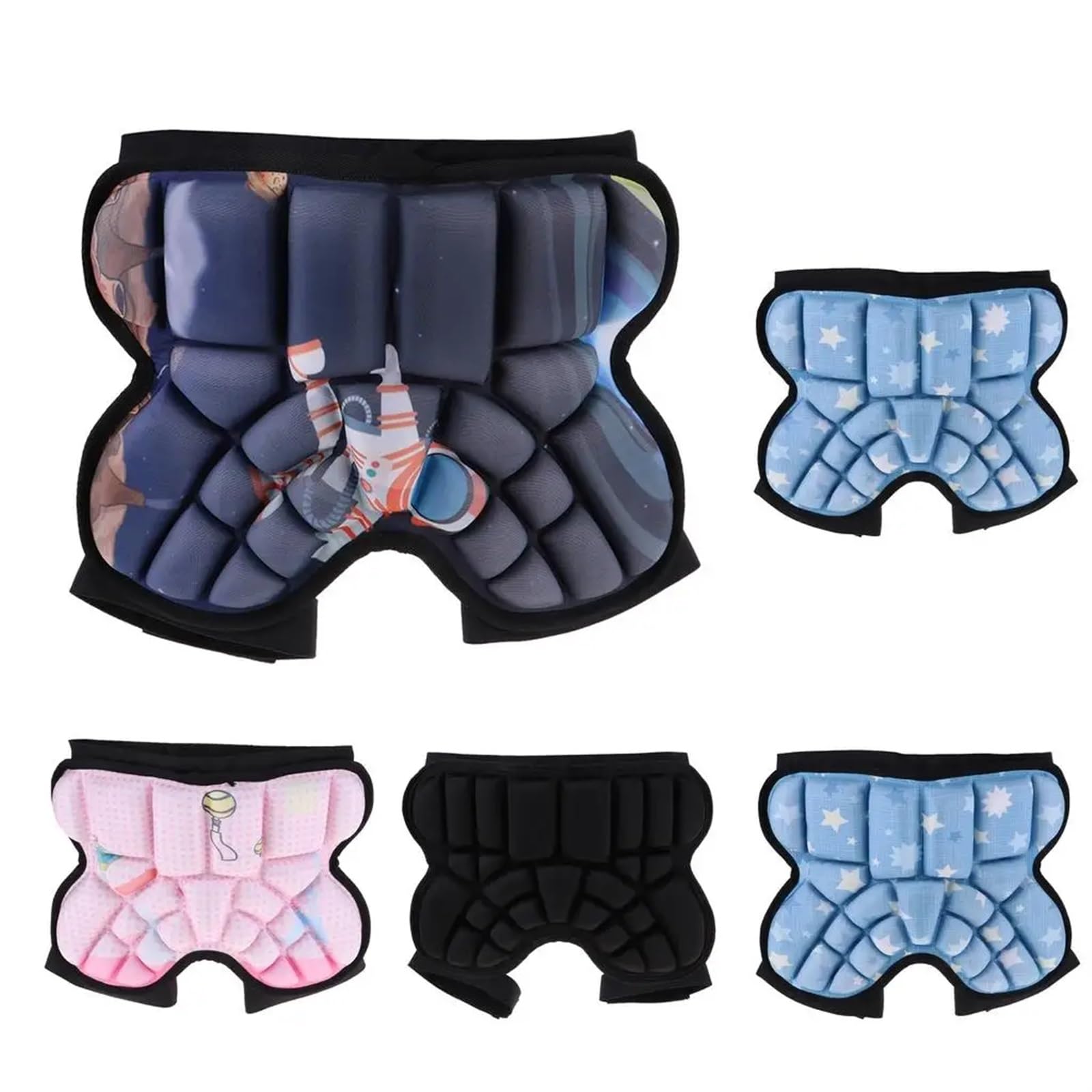 Short de Ski Rembourré Short rembourré de Protection for Snowboard, Skate et Ski, 3D et Coccyx, garçons Filles(L)