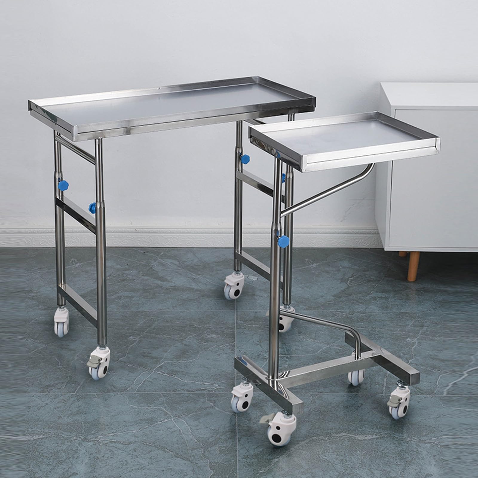 Carrito Cocina, Carrito Auxiliar con Ruedas, Bandeja médica con Ruedas, Carro Auxiliar con Ruedas for salón de Belleza, Peluquería, Tatuaje, SPA, Clínica(60cm/24in)