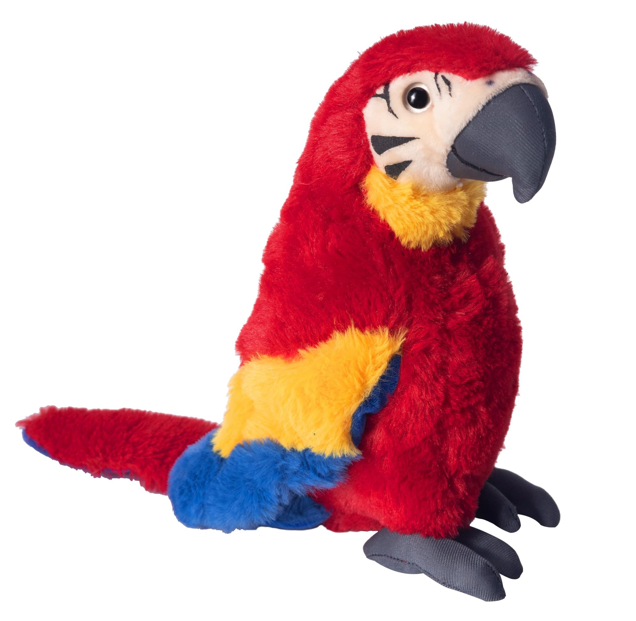 12 inch Macaw Plush Toy Parrot Soft Toys Parrot Stuffed Birds Realistic Plush Animal Doll（Red）