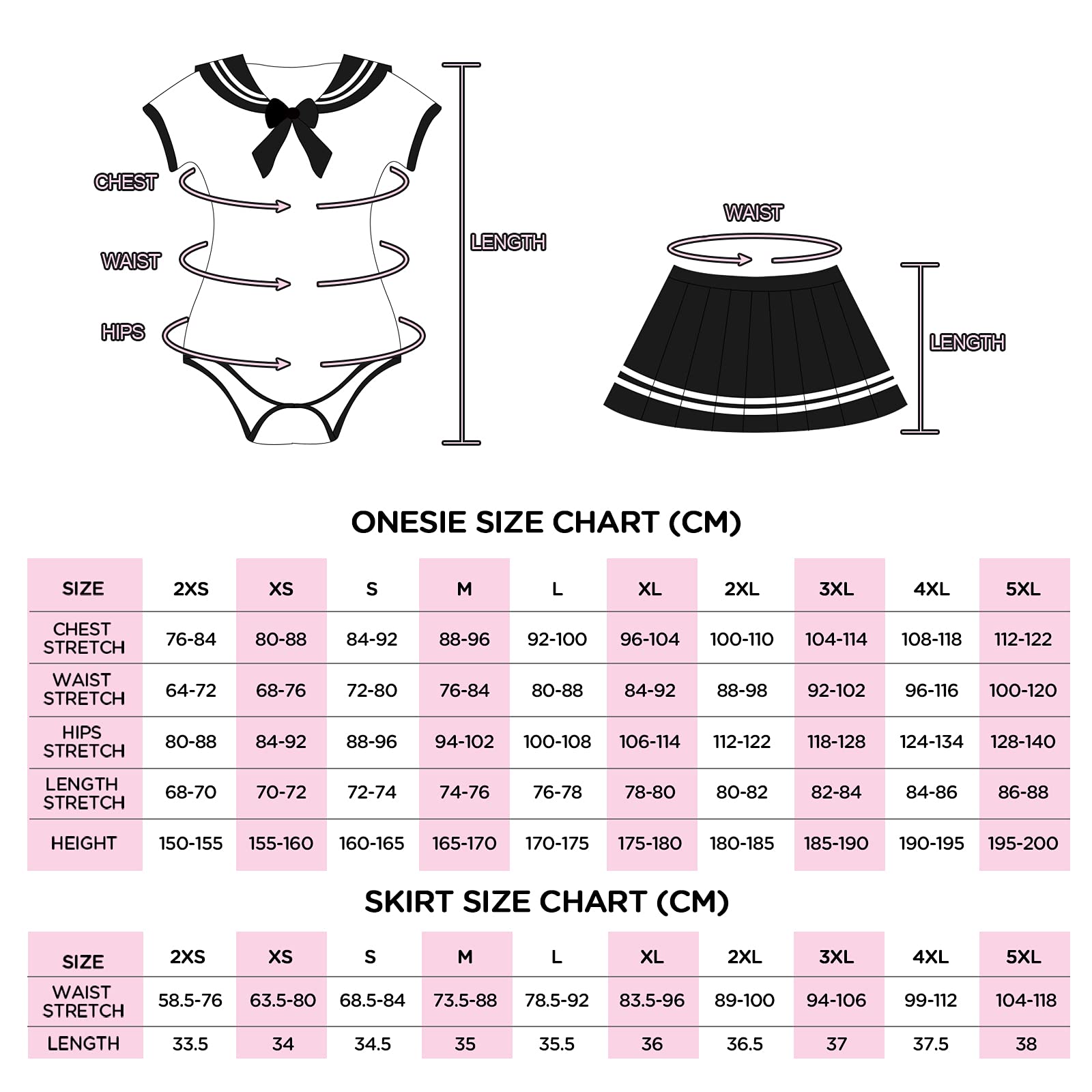 LittleForBig Tutina Snap Crotch Pagliaccetto Pigiama-Cosplay magiche per Ragazze Gonna Set