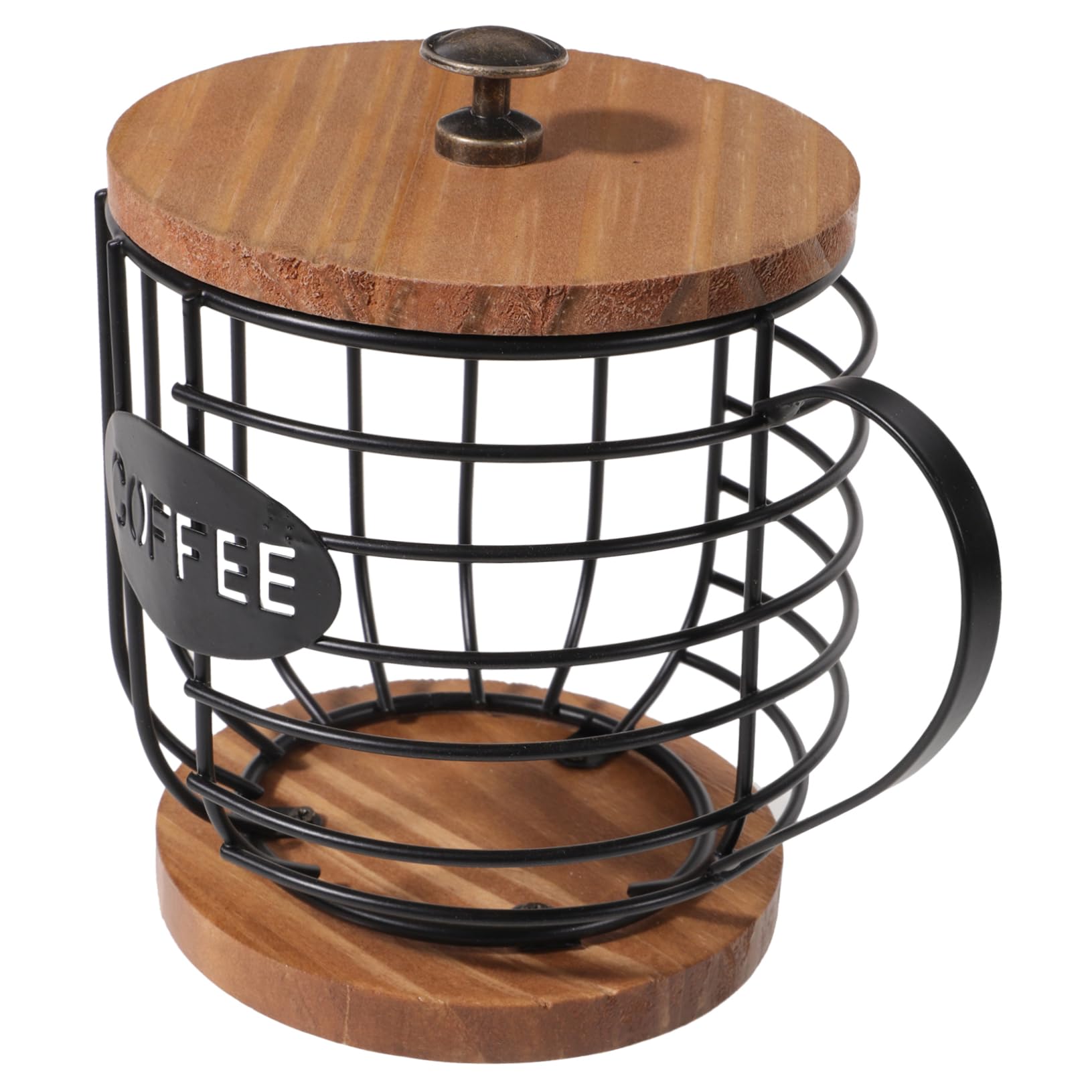 SOLUSTRE Coffee Storage Rack Iron Organizer for Countertop Elegant Desk Basket for Dining Table Efficient Space Utilization Sturdy Design with Easy Access