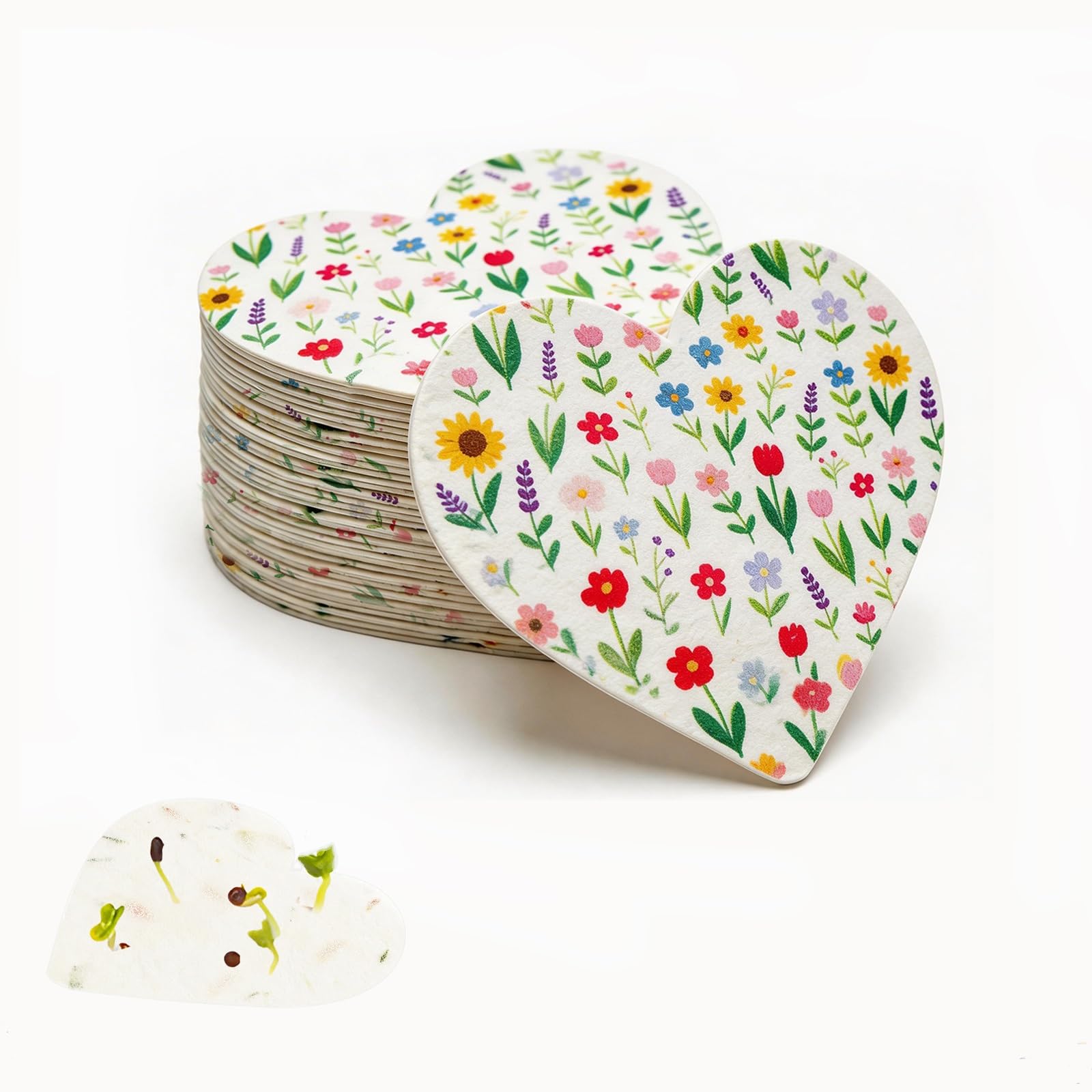 nulala 20Pack Wildflower Seed Paper Cards, Paper Greeting Cards Embedded with Wildflower Seeds,for Gift Wrapping, Wedding Favors,Bridal Shower Favor (P23)