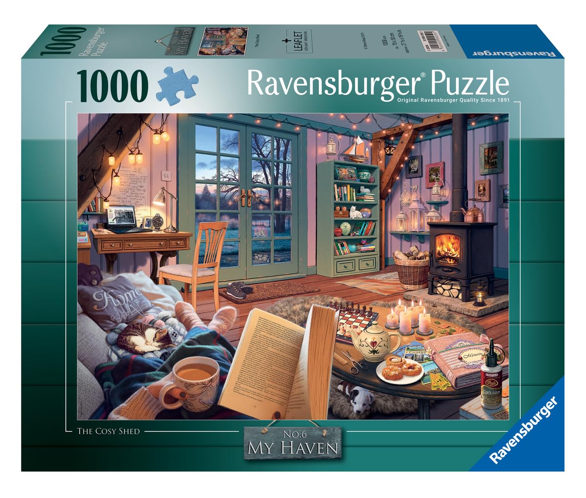 Ravensburger My Haven No 6. The Cosy Shed 1000 Piece Jigsaw Puzzle for Adults and Kids Age 12 Years Up, Earthy Tones - Image 3
