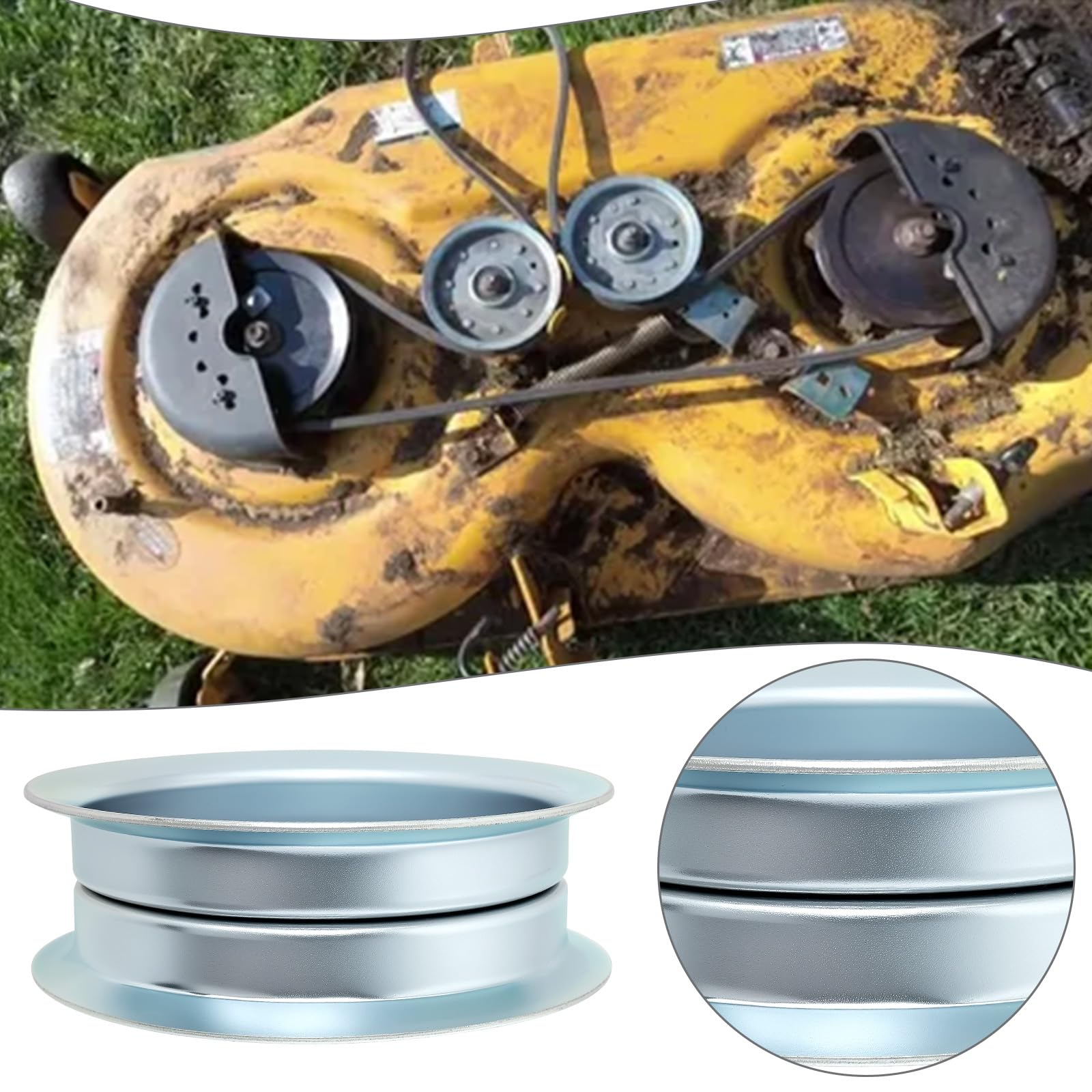 ECSiNG 1 polea tensora plana para cortacésped GY22082 GY20629 compatible con tractores de césped John Deere D100 D120 D140 Series