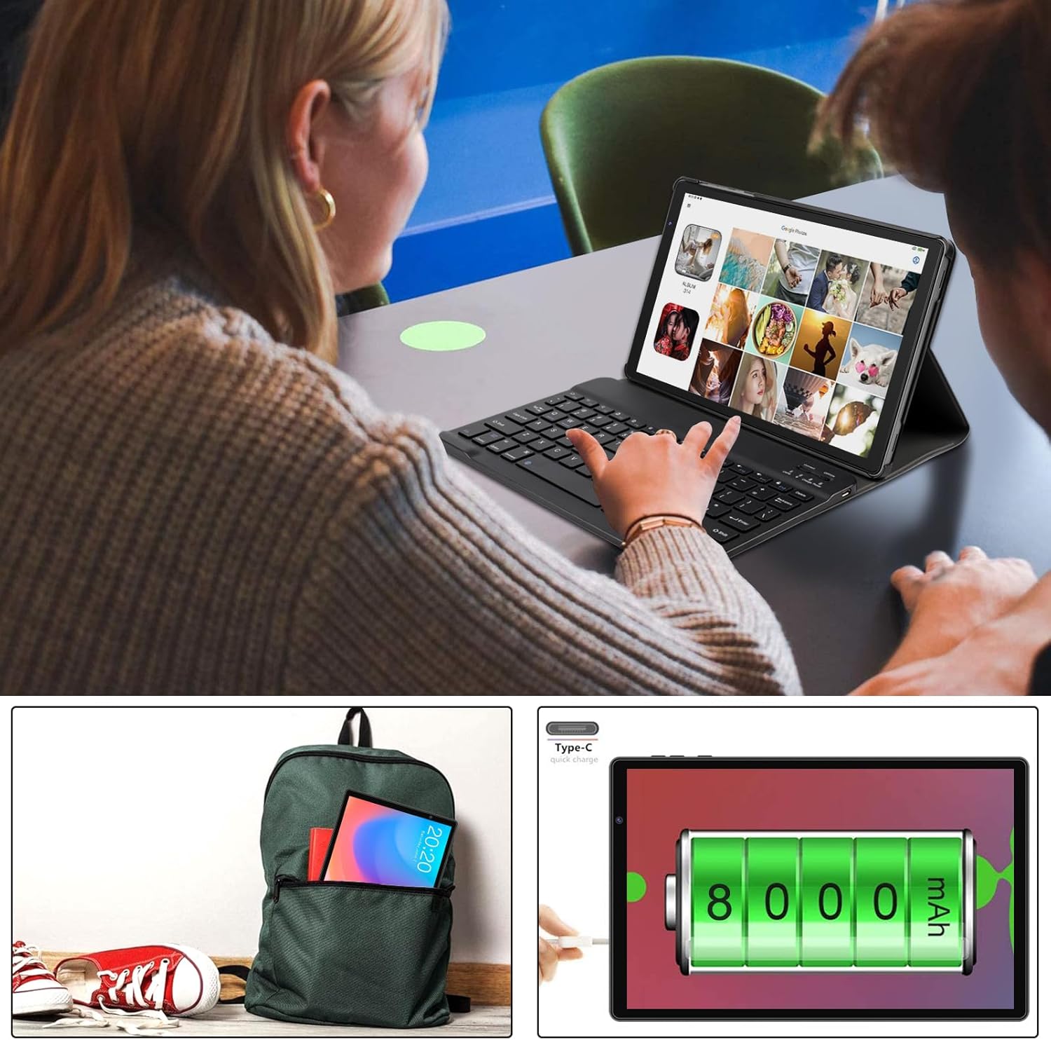 FACETEL Tablet 10 Pollici Android Tablet PC Octa-Core 4GB + 64GB MicroSD 128GB, Google GMS | 8000mAh | IPS HD | Doppia Fotocamera | Bluetooth | Hotspot Mobile | WiFi - Tablet in Offerta, Grey FACETEL Tablet 10 Pollici Android Tablet PC Octa-Core 4GB + 64GB MicroSD 128GB, Google GMS | 8000mAh | IPS HD | Doppia Fotocamera | Bluetooth | Hotspot Mobile | WiFi - Tablet in Offerta, Grey