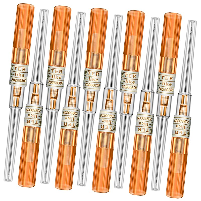 Agulhas tipo cateter para piercing 14G WZPB, pacote com 10