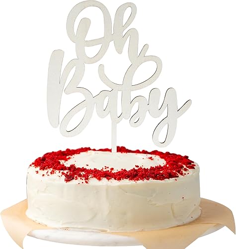 Miniatura 19 de 24 piezas Oh Baby Cupcake Toppers Glitter Baby Shower Cupcake Picks Reveal Género Decoración de Pasteles para Baby Shower Niños Niñas Fiesta