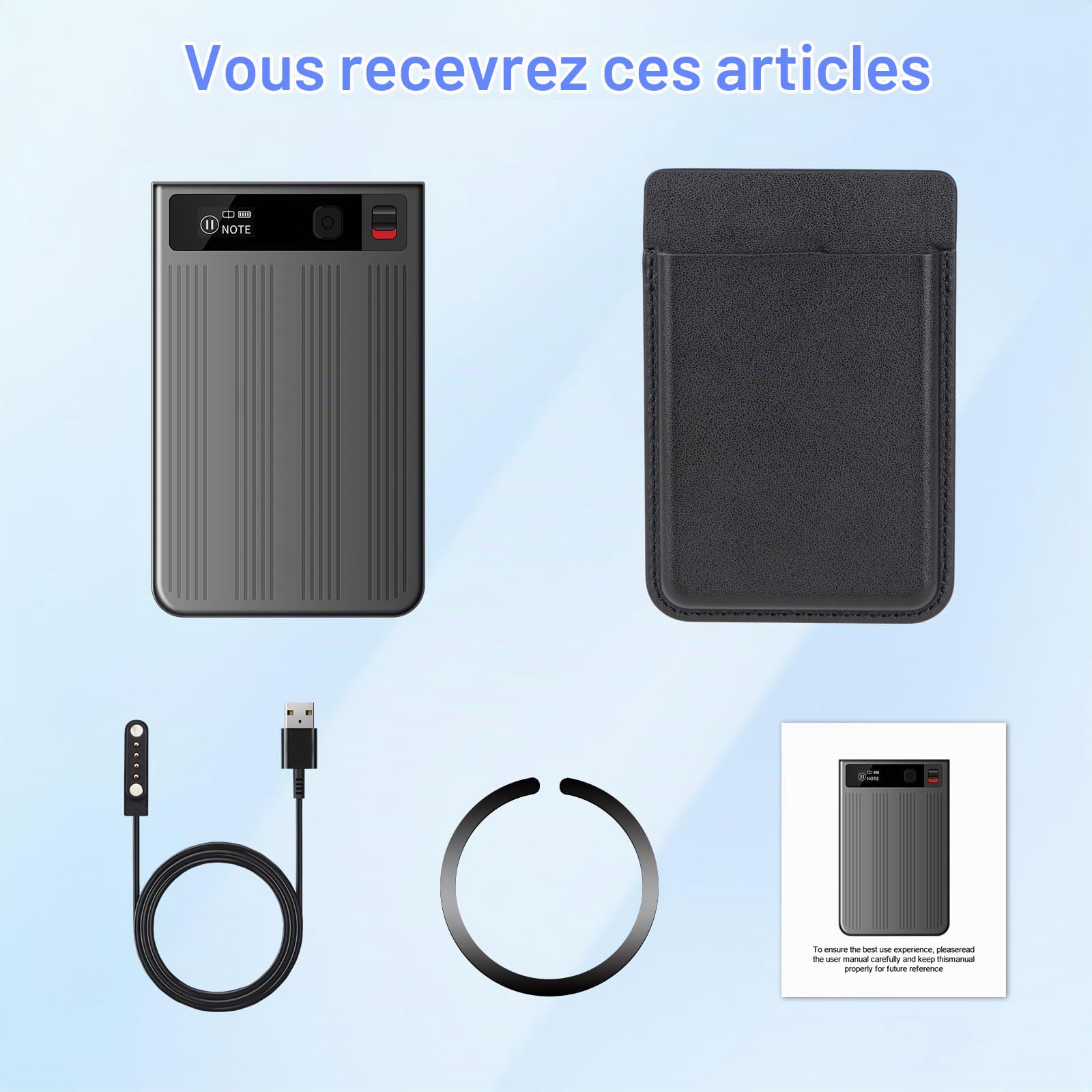 Dictaphone Enregistreur Vocal IA - Stylo & Mini Enregistreur Vocal Espion
