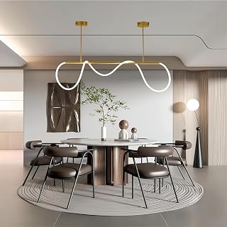 SMG Modern Led Linear Pendant Lights Kitchen Island Chandelier