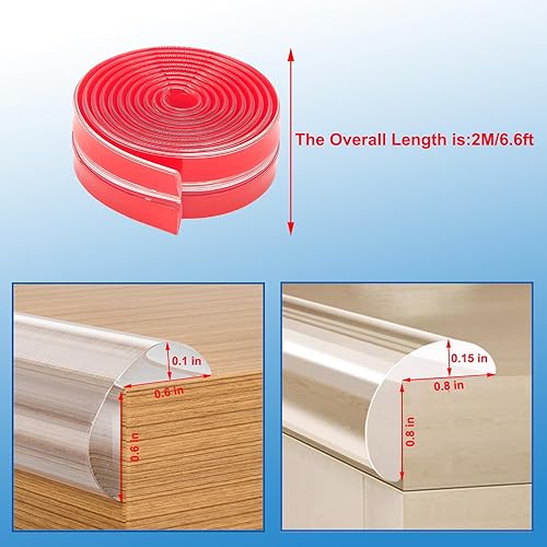 Miniatura 2 de OKETHERMO Protector de esquina a prueba de bebé, protectores de esquina transparentes, protector de esquina de muebles y parachoques de seguridad de