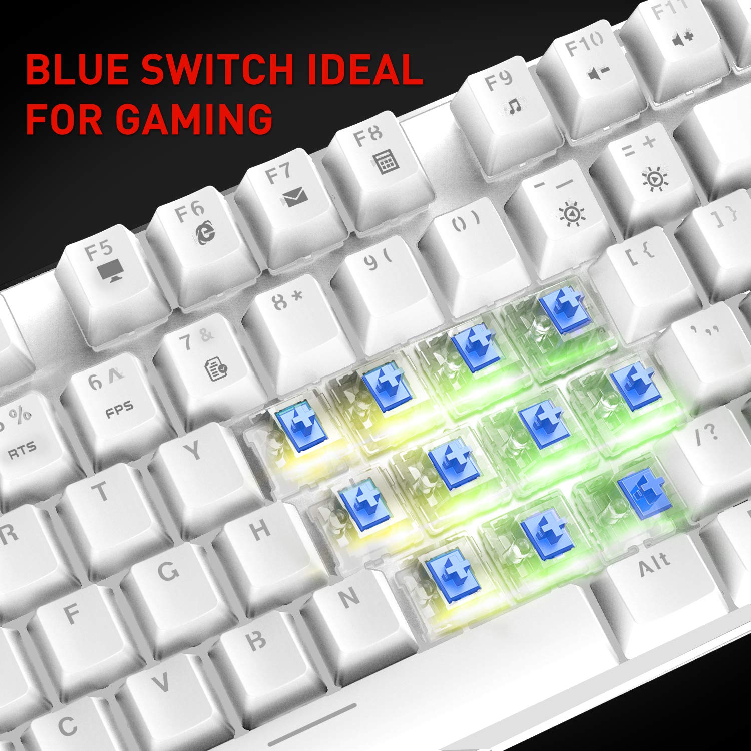 Mechanical Keyboard and Mouse, Havit Wired Gaming Keyboard Blue Switch