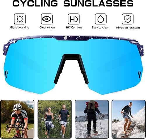 Miniatura 3 de NIGHTSOFT Gafas de sol deportivas polarizadas para hombres y mujeres, protección UV400, gafas de ciclismo para jóvenes, gafas de béisbol