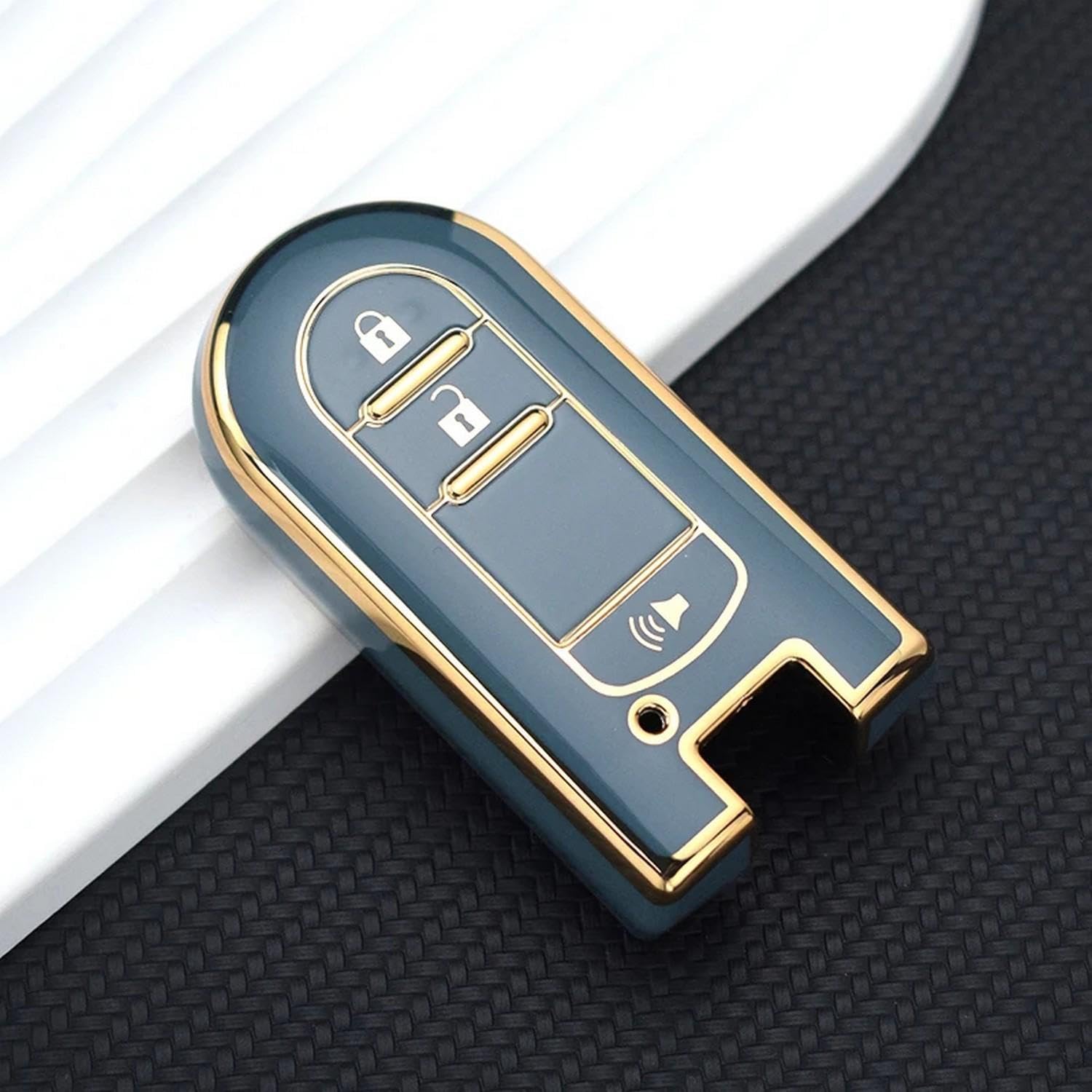 Funda de llave para Daihatsu Tanto LA600S de 3 botones en TPU flexible 3
