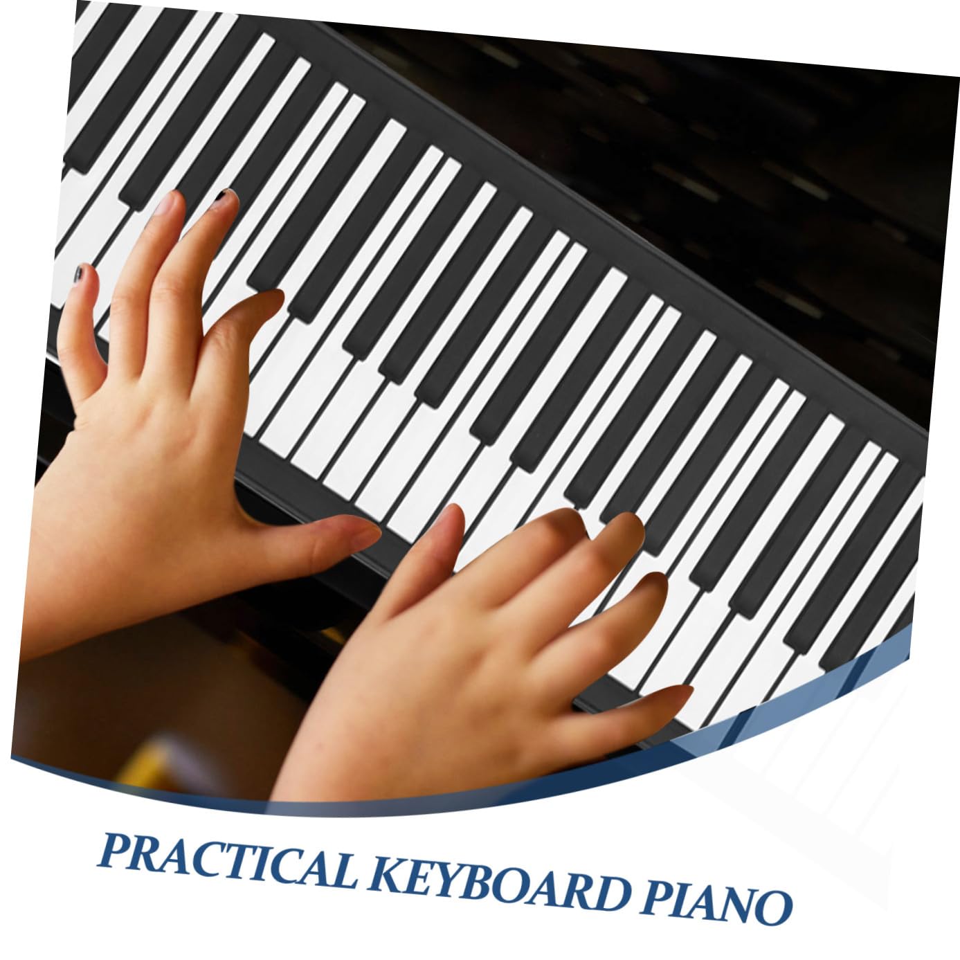 Pianoforte Portatile Pieghevole in Silicone 61 Tasti Nero per Ragazzi | Connessione Wireless, Effetto Vibrato, Batteria 1000 mAh, Ingresso MP3, Microfono e Pedale Sustain Audio