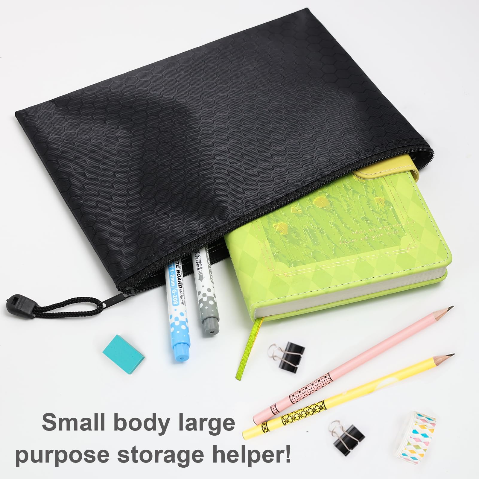 6 Buste Porta Documenti A5 Con Cerniera - Impermeabili, 24x18 Cm, Per Soldi, Passaporti E Viaggi - Foto 6