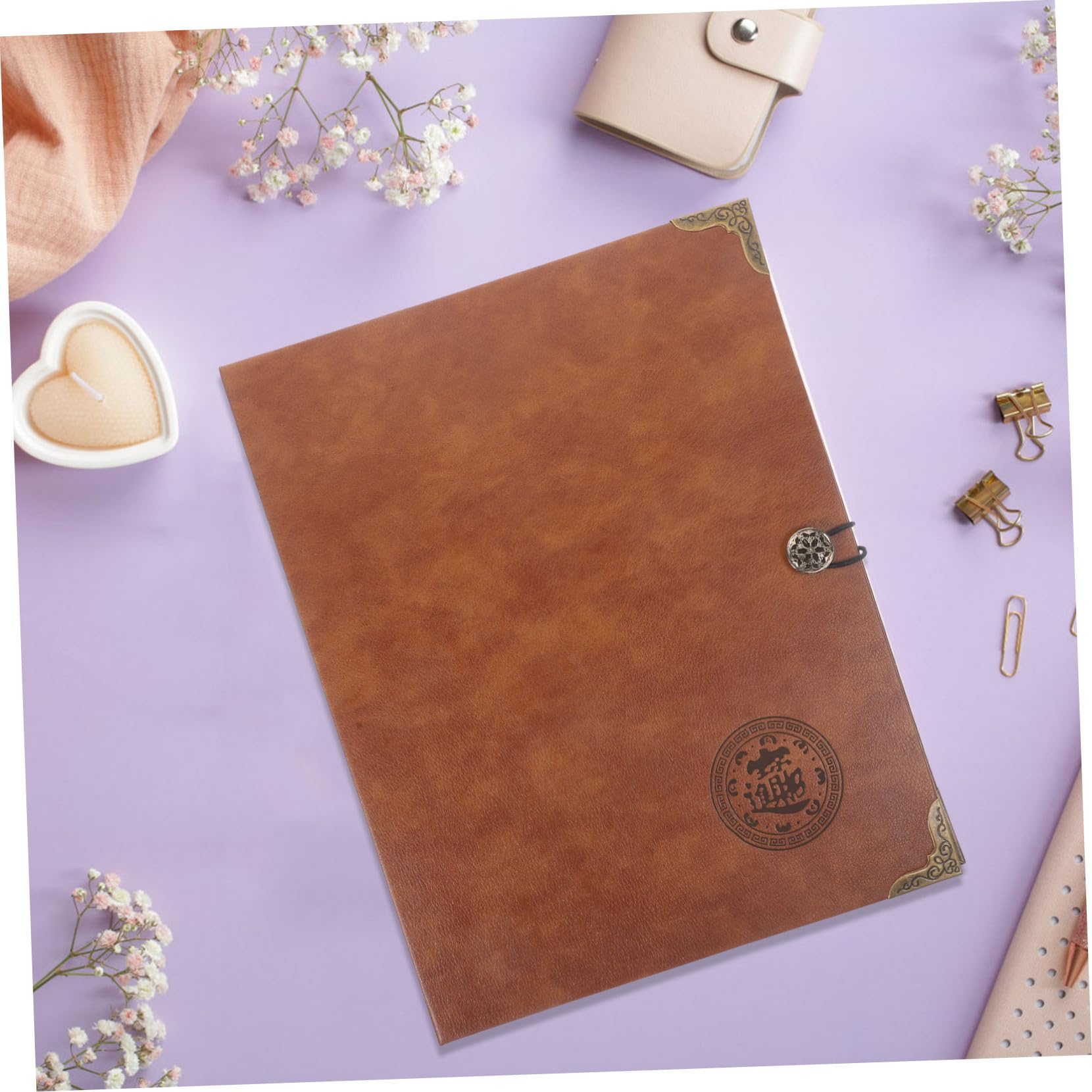 SHINEOFI Álbum para Monedas y Billetes Reutilizable Color Marrón 40 Hojas Interiores y 5 Hojas para Monedas Adecuado para Organizar Colecciones de Niños