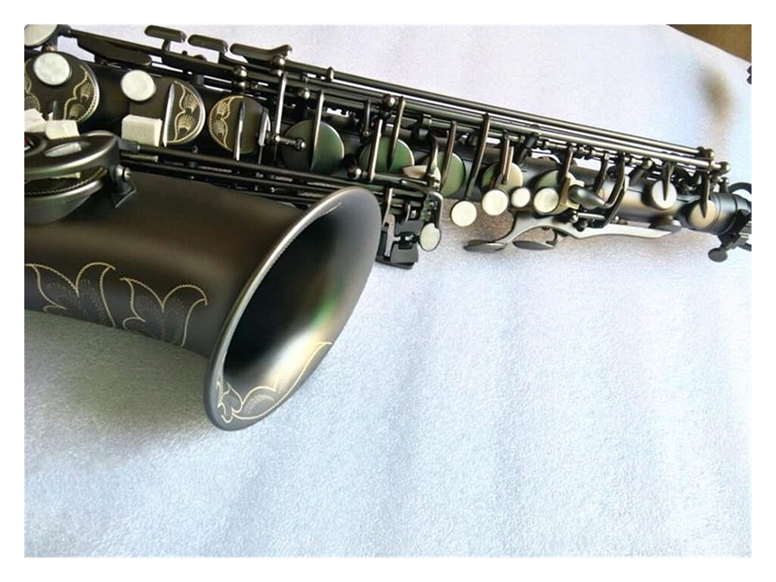 Sax Principianti Kit Sassofono Contralto E Flat Black Matte Sax Alto Bocchino Legatura Reed Neck Strumento Musicale con Scatola E Accessori Strumento a fiato