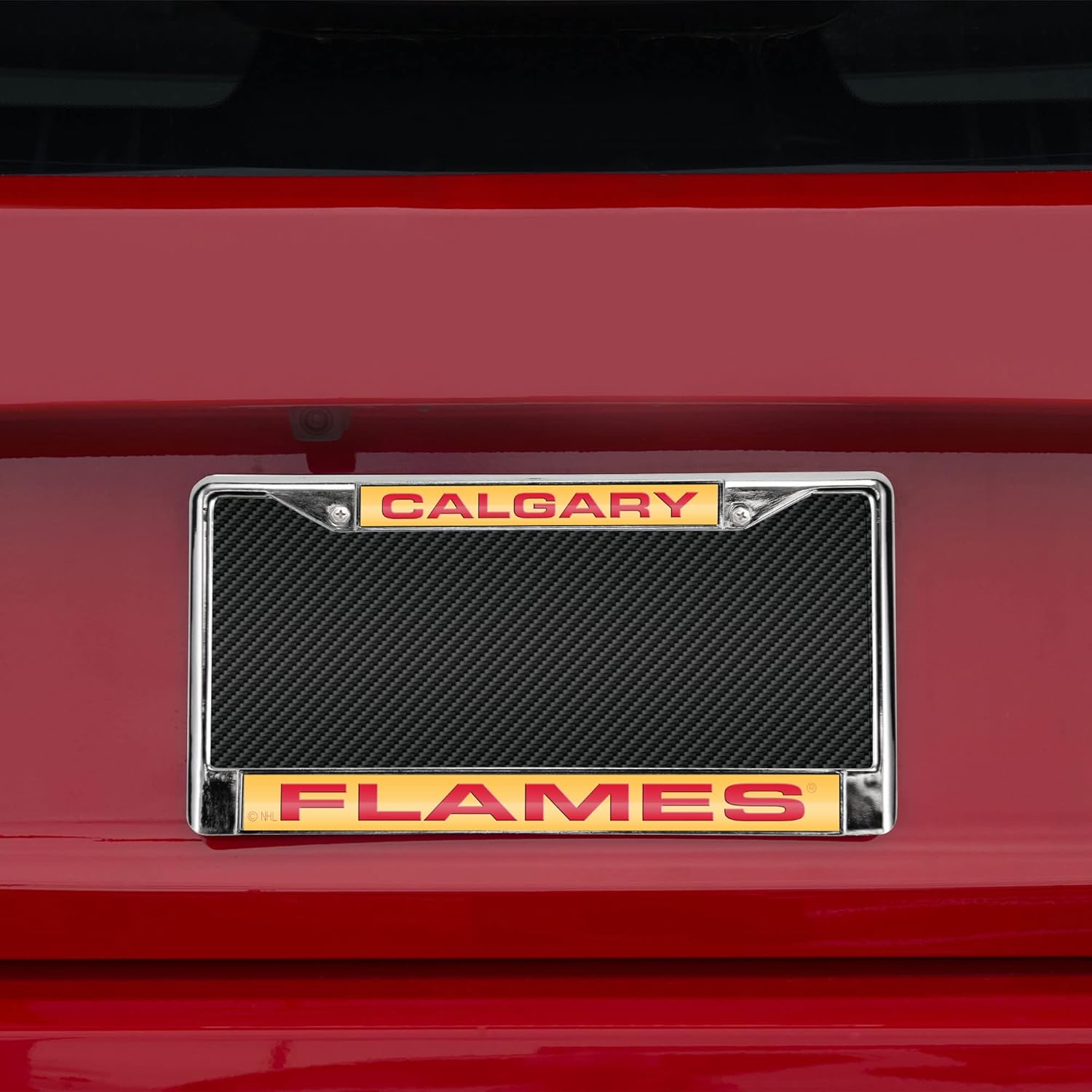 NHL Rico Industries Chrome Laser License Frame 12" x 6" Laser Cut Chrome Frame - Car/Truck/SUV Automobile Accessory