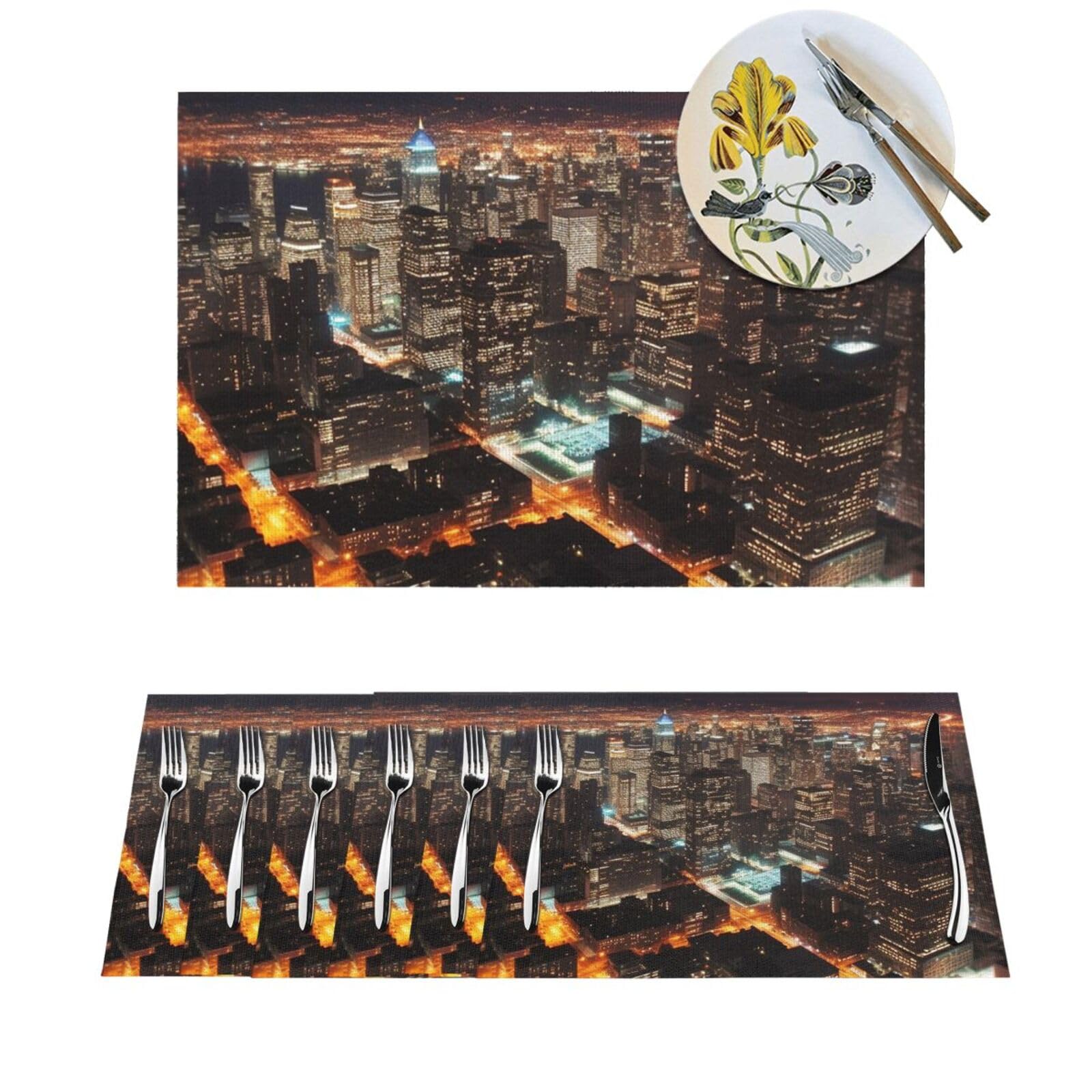 Set de table tressé chic en PVC robuste résistant à la chaleur pour réception