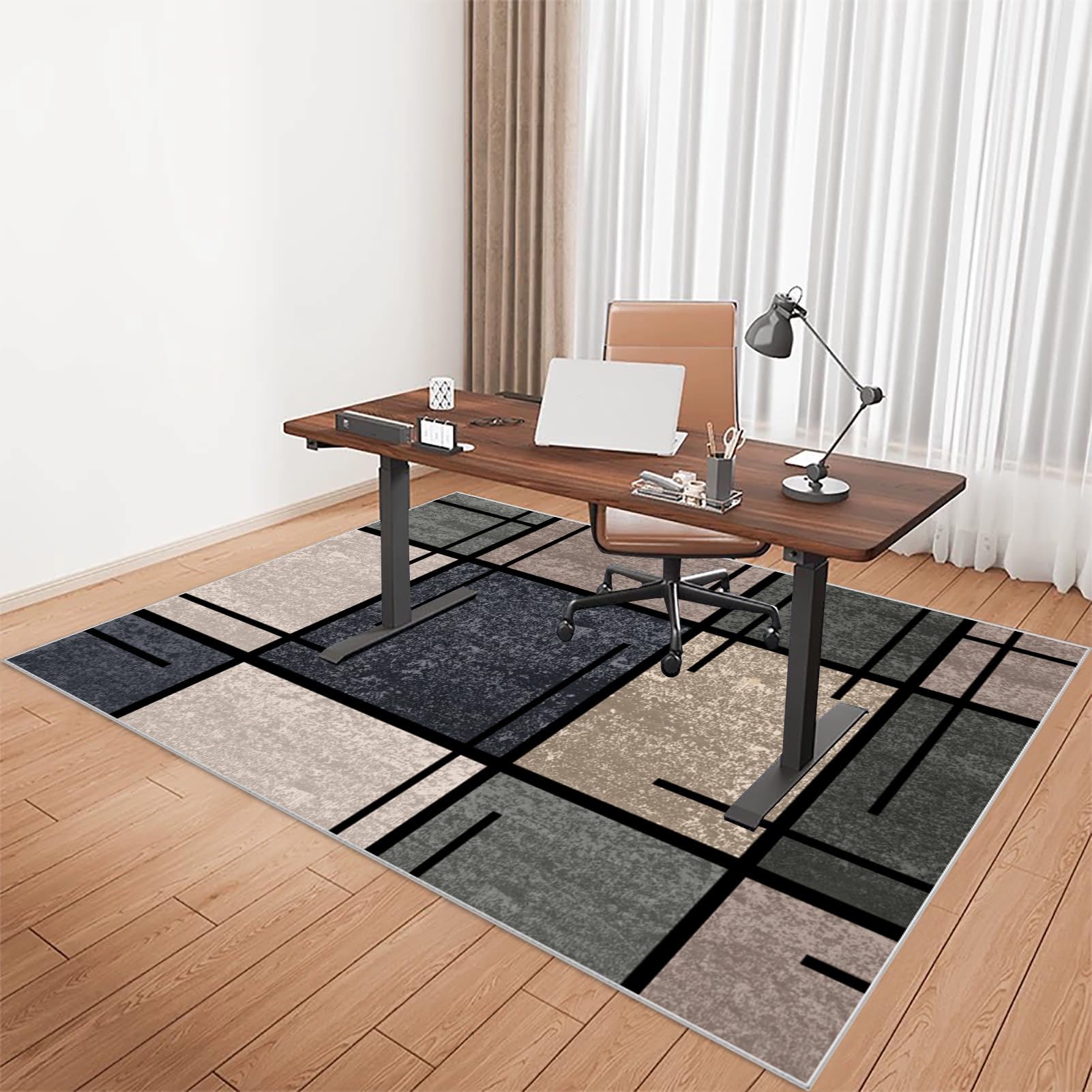 Office Chair Mats for Carpeted Floors, 80 x 120 cm Desk Chair Floor Protector Mat Rug for Gaming Rolling Chair, Carpet Chair Mats, Gaming Chair Mat for Carpet Floors, Hardwood Floor Protector Mat