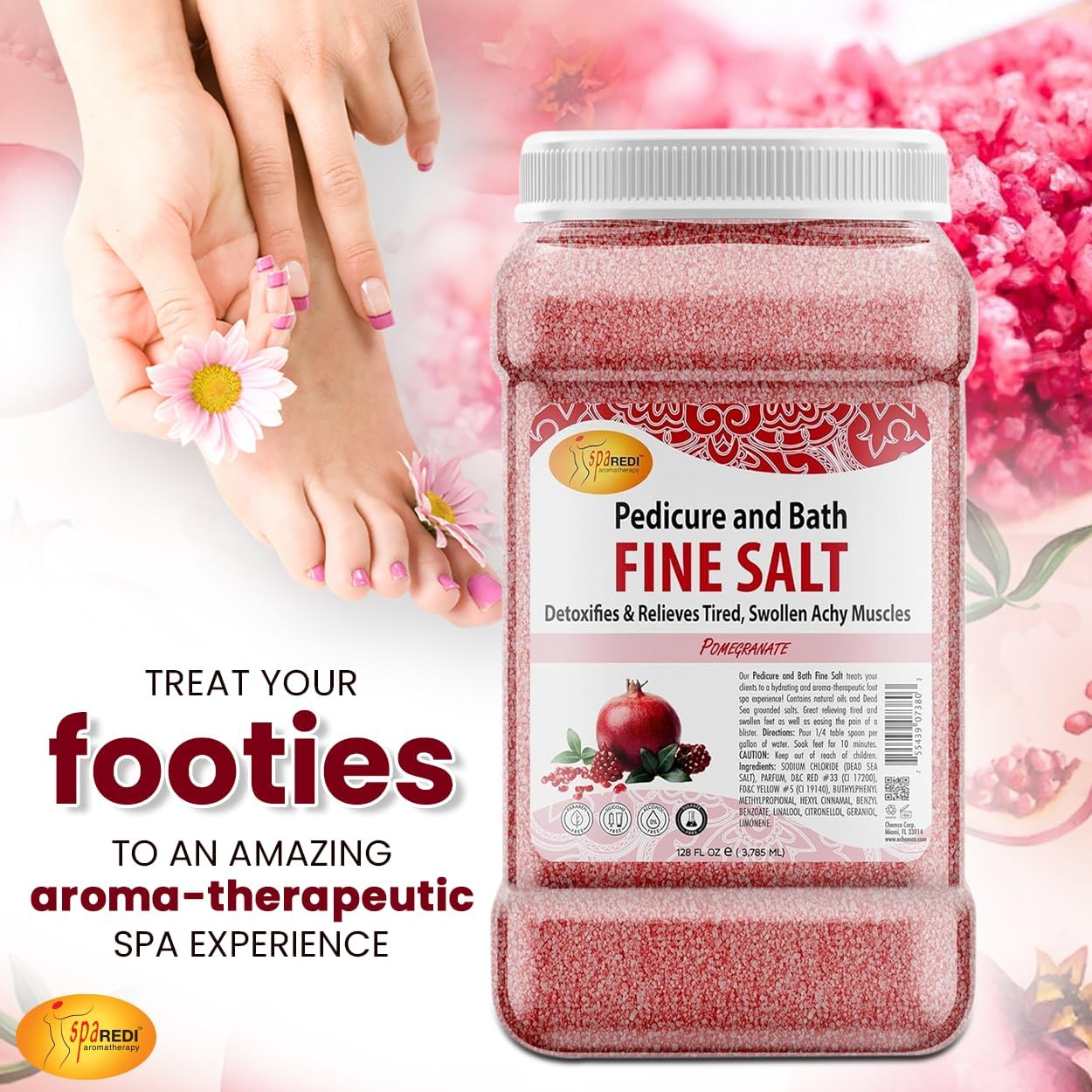 SPA REDI (Pomegranate) - Bath Fine Salt, Pomegranate, 3.8l