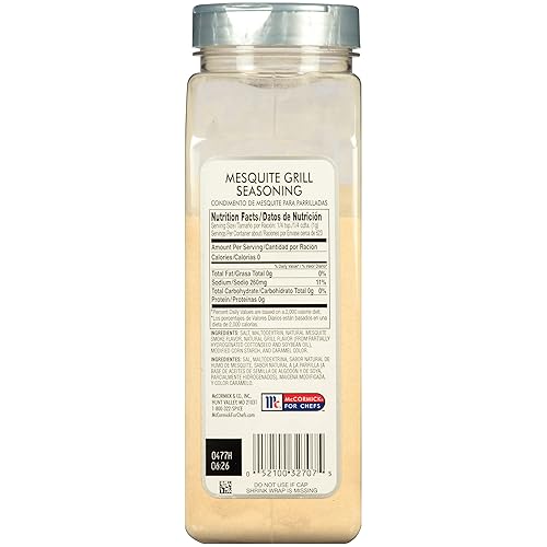Miniatura 2 de McCormick Culinary Mesquite - Condimento para parrilla, 22 onzas, un recipiente de 22 onzas de condimento para barbacoa para sabor ahumado lento