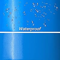 Vista 3 de Cinta adhesiva azul cielo, 2 pulgadas x 10 yardas, cinta adhesiva resistente, impermeable, resistente, sin residuos, bloqueo UV, paquete de 1