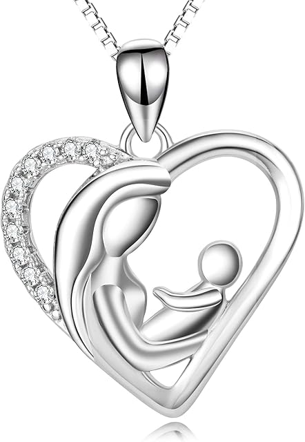 VONALA Gifts for Women Sterling Silver Pendant Necklace for Mum Daughter Grandma Nana Sister Friends