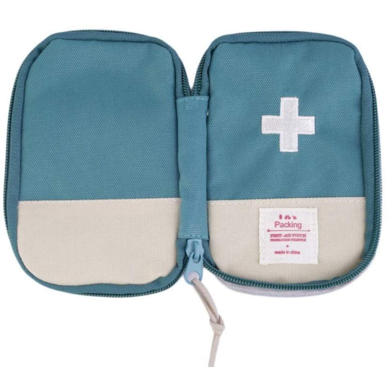 Runilex Small First Aid Kit Travel Pouch Medicine Storage Bag (Multicolor) 2