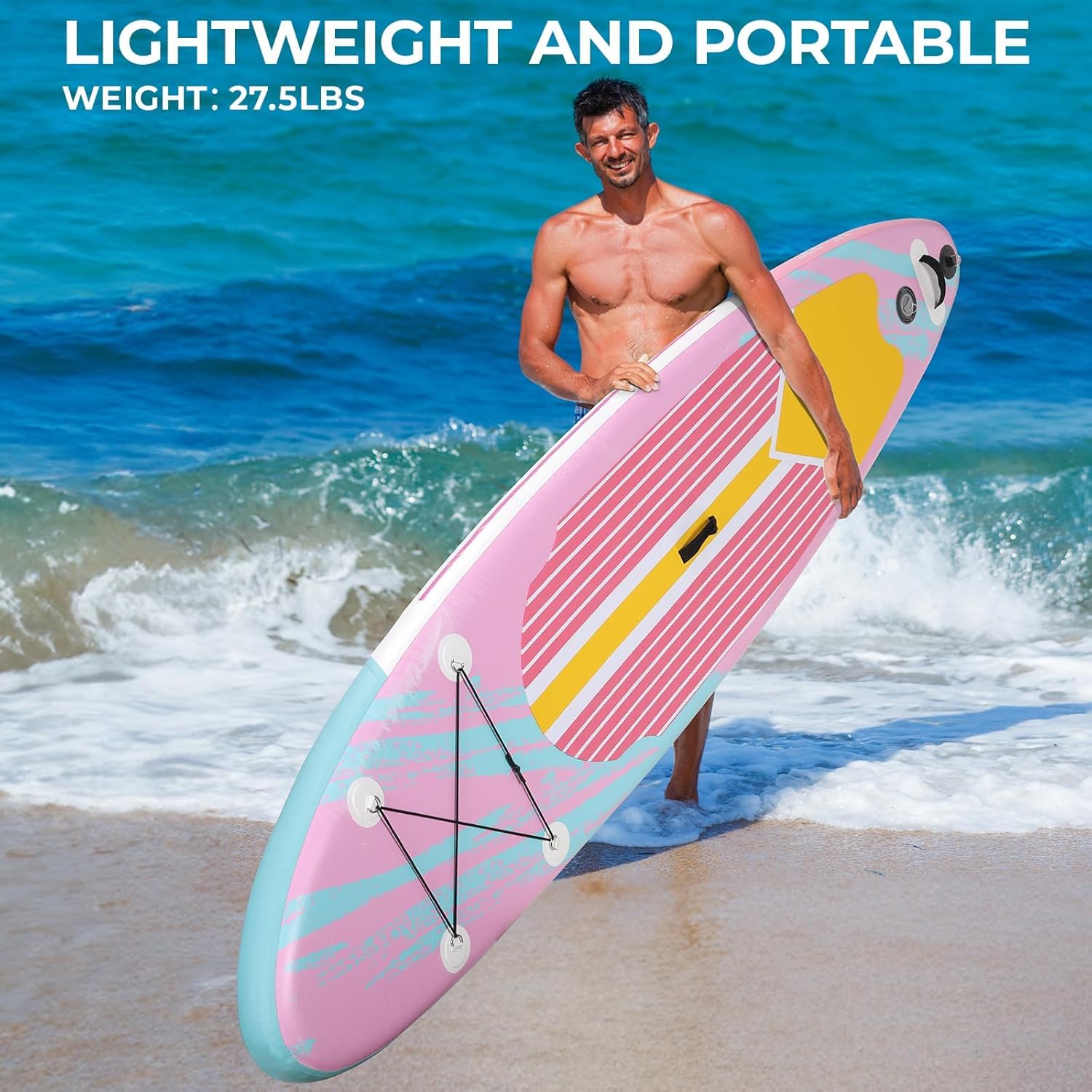 Tavola Sup Gonfiabile Adulti, 305 x 76 x 15 cm - Stand Up Paddle Board Gonfiabile con Grande Stabilità per Tutti I livelli Di Abilità, Per Yoga Touring Pesca, 200 kg