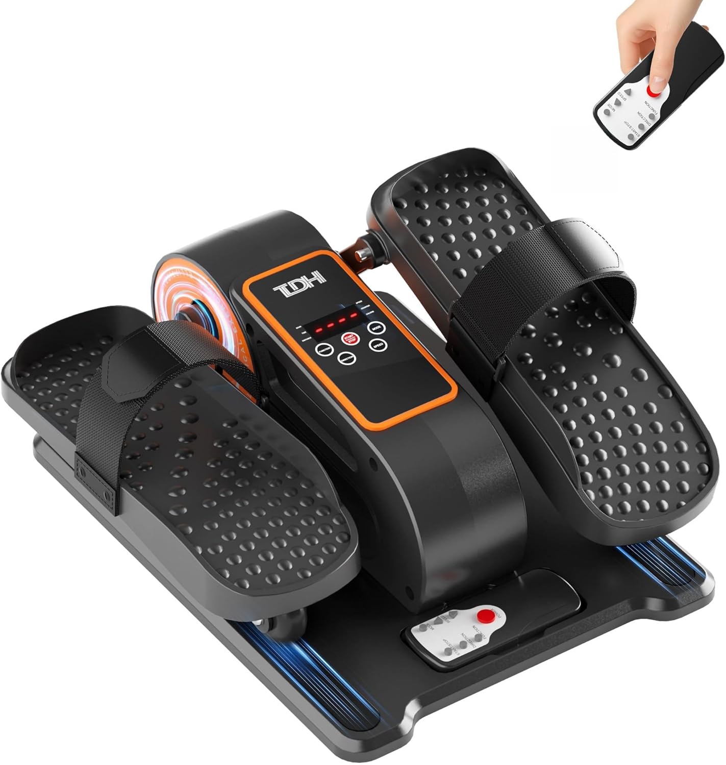 TDH Under Desk Elliptical Machine,Elliptical Leg Exerciser as Seen on TV for Seniors,Portable Electric Seated Foot Pedal Exerciser for Home Office