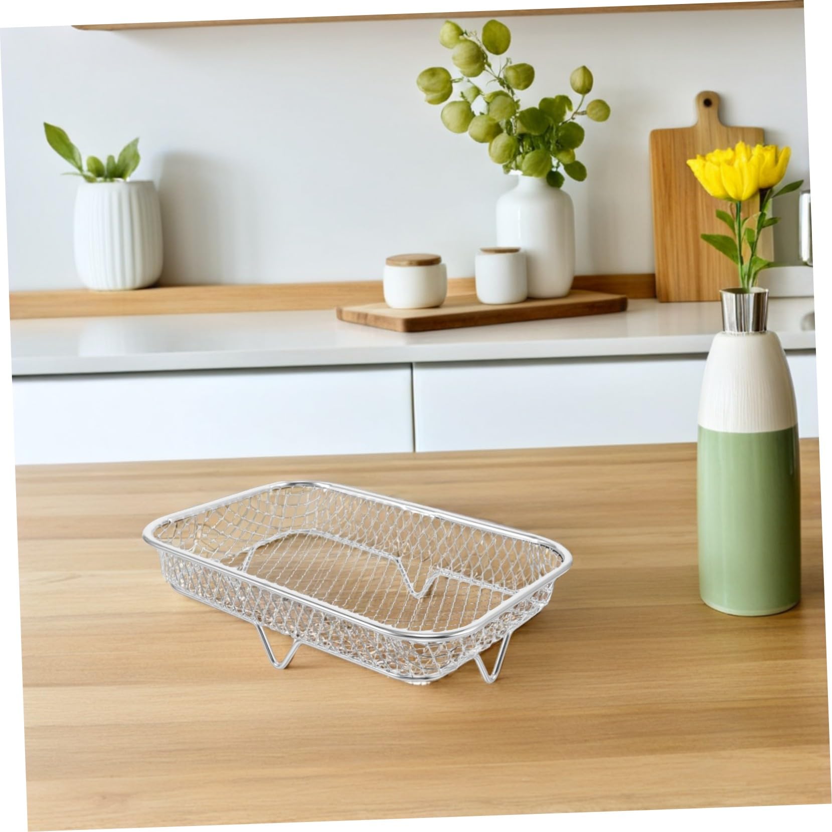Gatuida 5 Pezzi Raffreddamento e Cottura in Acciaio Inossidabile Supporti per Friggitrice ad Aria con Design Rete per Circolazione Aria e Presentazione Elegante in Cucina