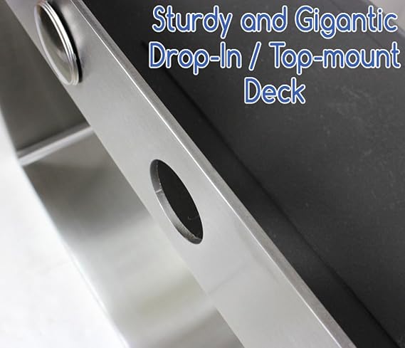 CozyBlock 43 Inch 16-Gauge Stainless Steel Topmount Drop-in 60/40 Double Bowl Kitchen Sink in Brushed Stainless Steel Finish with Silicone Dishrack and Strainer