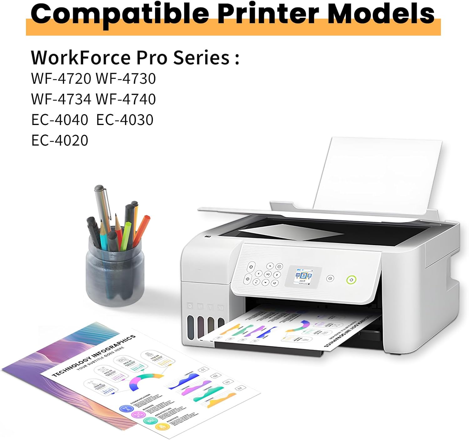 Remanufactured Ink Cartridge for Epson 802 802XL Ink Cartridges Combo Pack Work with Workforce Pro WF-4740 WF-4730 WF-4720 WF-4734 EC-4020 EC-4030(Cyan, Magenta, Yellow)