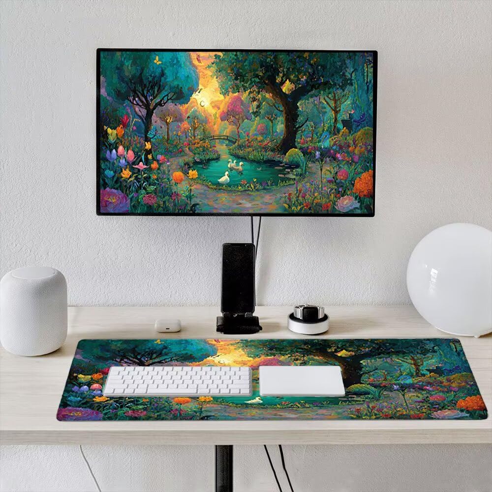 Podkładka pod mysz do gier XXL, 1200 x 600 x 3 mm duża podkładka na biurko do szycia gumowa podstawa, wodoodporna antypoślizgowa podkładka pod mysz, biurowy komputer stacjonarny, poprawia dokładność