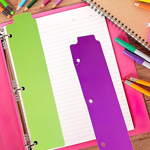 Miniatura 8 de 5 separadores de pestañas para carpetas de 3 anillas, separadores de carpetas para carpetas de 3 anillas, separadores coloridos de 5 pestañas,