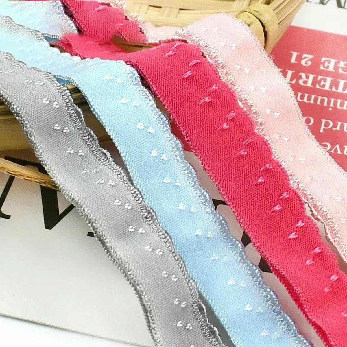 Elastyczna taśma nylonowa, Nylon Elastic Lace Band 11mm For Bra Straps Sewing DIY Multicolor 10-50 meters(LightPurple 11mm,50Meters)