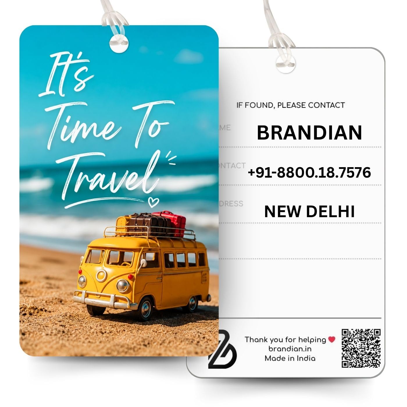 Brandian Luggage Tags, It's Time to Travel in Style with Our Exclusive Bag Tags A True Reflection of International Travel with Silicone Band (Multicolour)-image-8