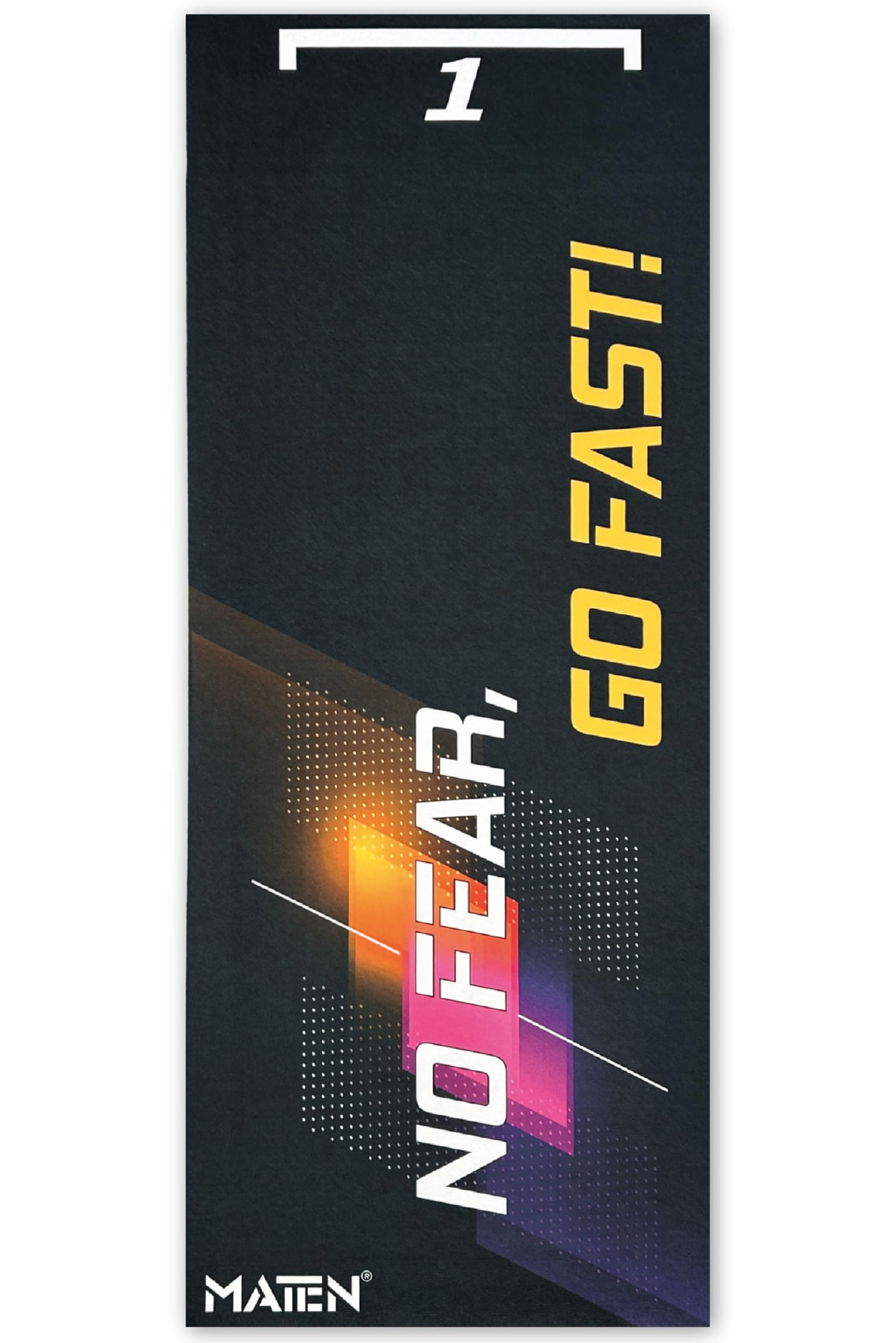 MATEN Tappeto Moto per Garage Stampato NO FEAR, feltro assorbente, Fondo Antiscivolo, Ideale per Officina e Area Manutenzione, Made in Italy (Feltro assorbente, 200X80)