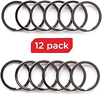 Vista 5 de Llaveros planos divididos a granel, resistente y resistente para automóvil, hogar, anillo de metal grande para perro, cordón para escuela, oficina