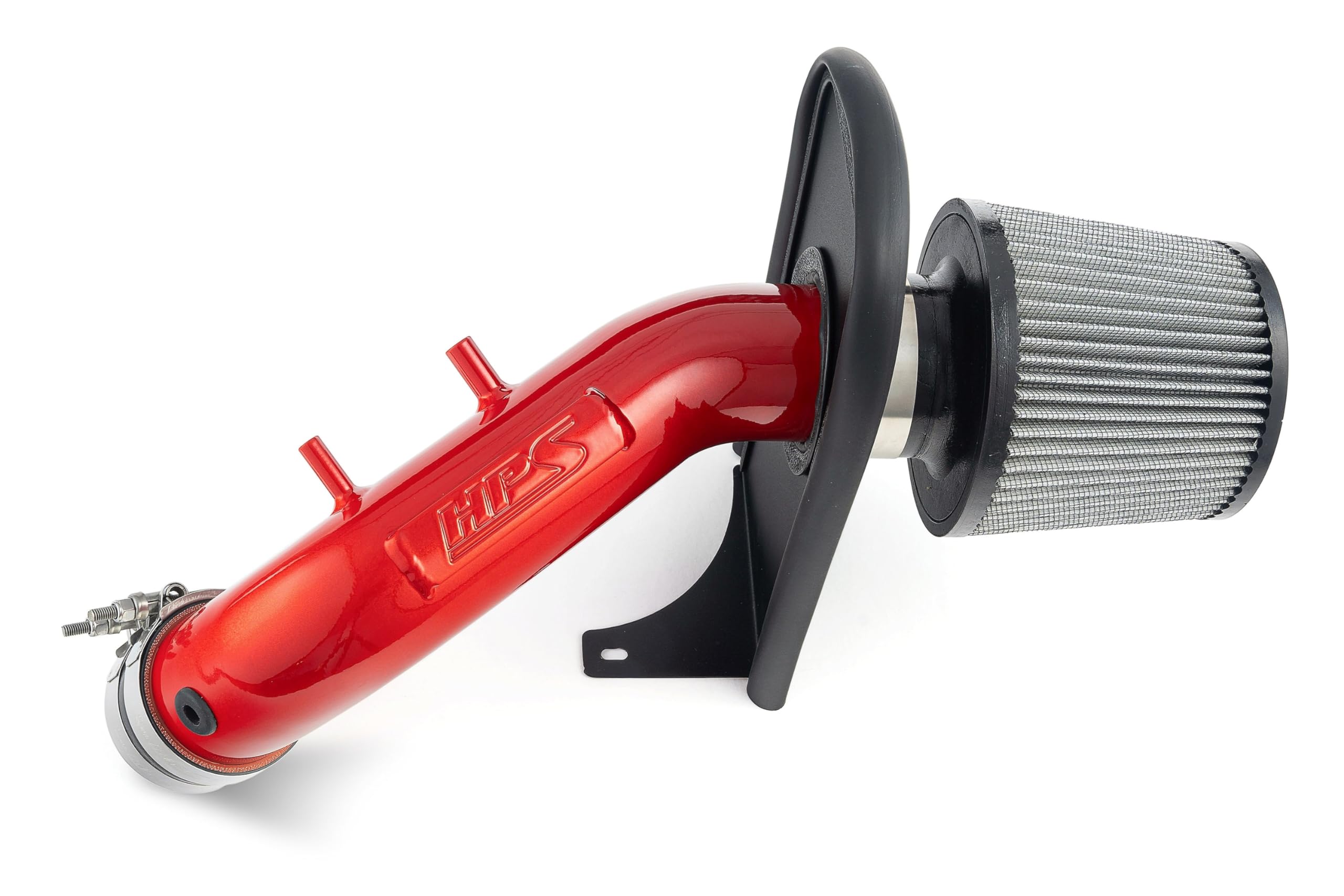HPS Red Air Intake Kit with Heat Shield Compatible for 2004-2008 Acura TSX 2.4L 2003-2006 Honda Accord 2.4L without MAF Sensor, 827-737R