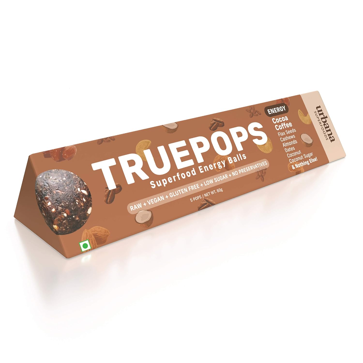 Urbana Superfoods Truepops Superfood Energy Balls Natural, Vegan, Non