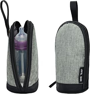 JOFOL BABE-Bottle Bag Breastmilk Cooler Bag Travel,Baby Bottle Cooler Bag Bottle Bag,Breastmilk Cooler Bag Insulated Bottle Bag,Insulated Baby Bottle Bag for Daycare (Gray, Standard)
