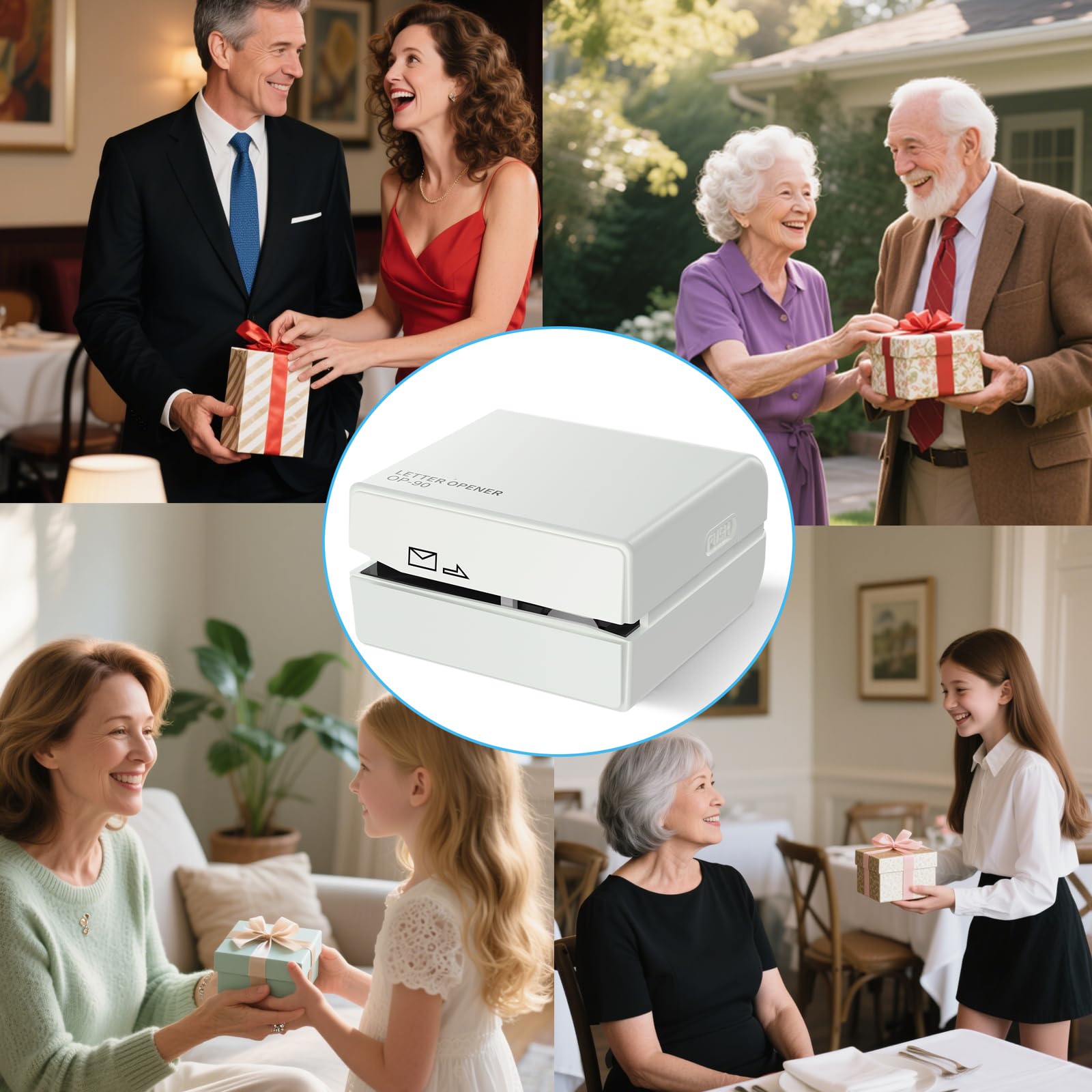 Abrecartas eléctrico, abrecartas blanco