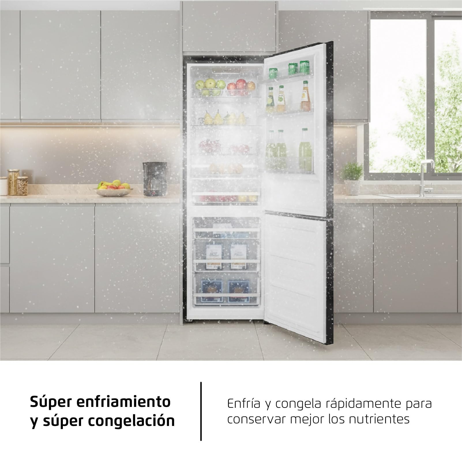 Corberó - Frigorífico Combi | CCH185406NFN | No Frost | 400 L | 186,5 cm | No Frost | Función Eco | Función Vacaciones | Display en la puerta | Negro — view 10