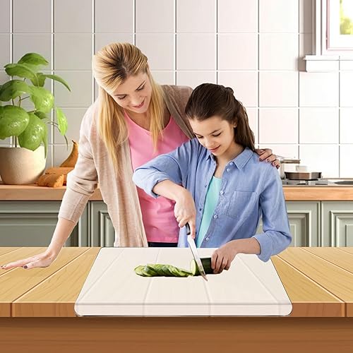 Tabla de cortar acrílica transparente, tabla de cortar transparente de 18 x 13.8 pulgadas para encimera, tabla de cortar antideslizante de acrílico