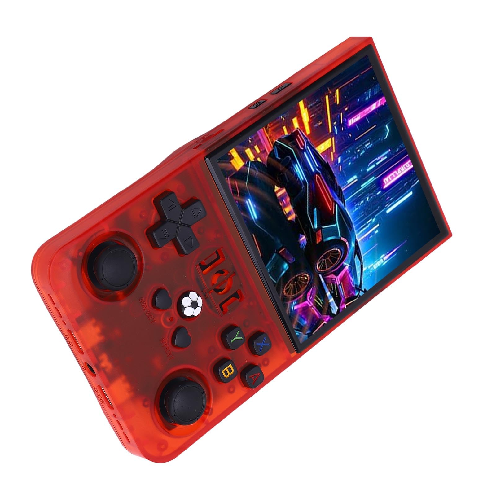Jiawu Console per Videogiochi retrò Portatile, Schermo da 4 Pollici Ad Alta Risoluzione, Batteria a Lunga Durata per gli Appassionati di Viaggi, ABS Trasparente Rosso (#12)