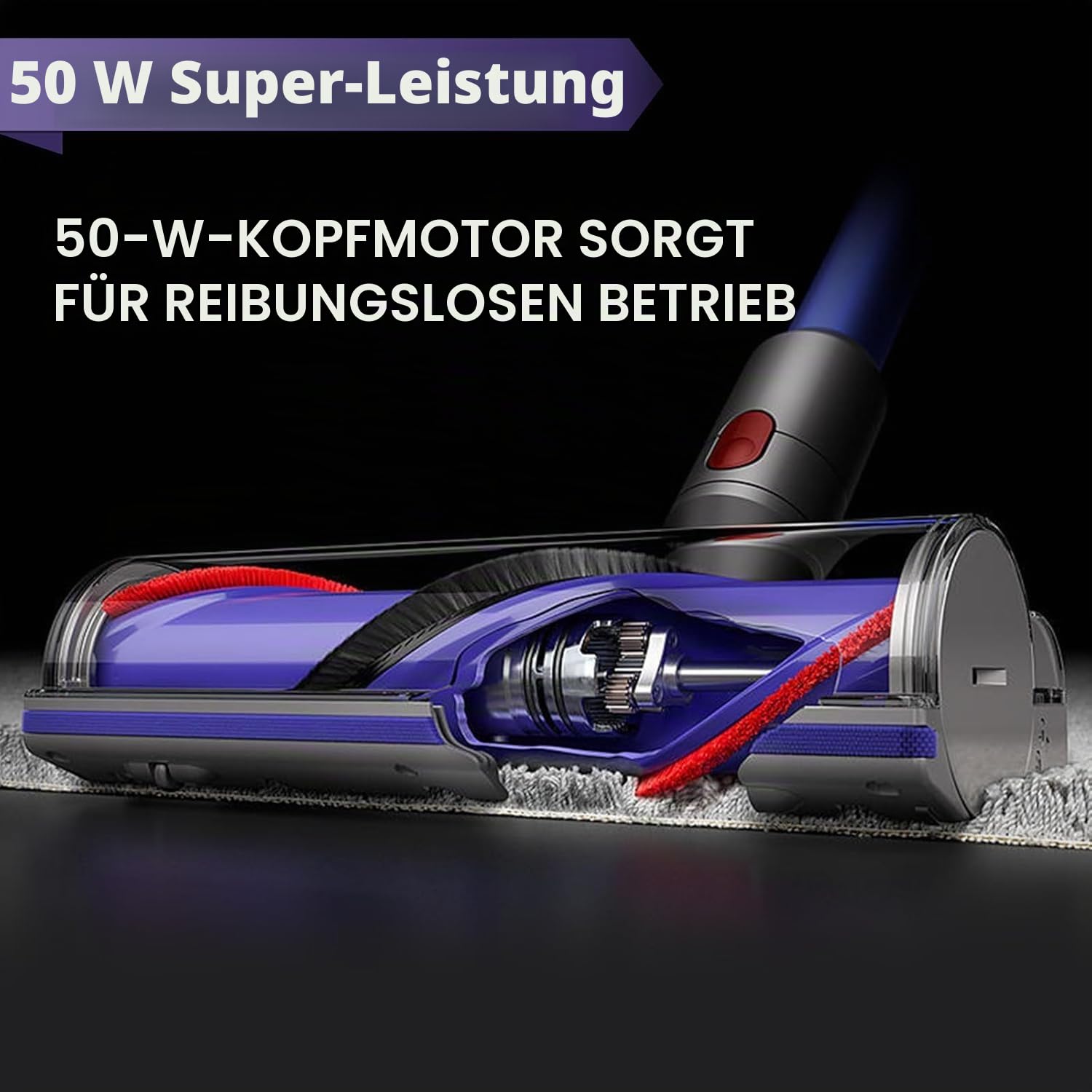 Bürste Kompatibel mit Dyson V7 V8 V10 V11 V15 Staubsauger, Ersatzteile Bürstenkopf mit Direktantrieb, Bodenbürste, Zubehör für Turbobürste mit Schnellspanner für Hartboden und Teppiche
